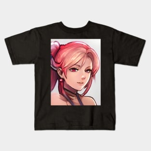 Beautiful redhead anime girl Kids T-Shirt